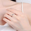 Heart-shaped moissanite solitaire ring — primary view