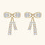 Moissanite bow stud earrings 1.12 carat in 925 silver — primary view