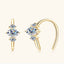 Moissanite stud earrings in 925 sterling silver — primary view