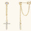 Moissanite cross earrings in 925 sterling silver — primary view