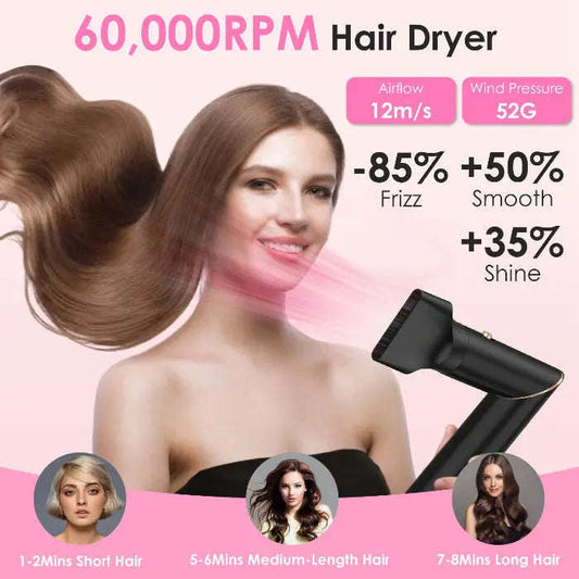 All-in-One Air Styler Splashis 1000w hair dryer 3 temperature settings 360 degree swivel cord 5 in 1 hair styler 6 foot power cable 60000 rpm motor adjustable heat hair dryer adult beginner friendly affordable airwrap affordable luxury beauty