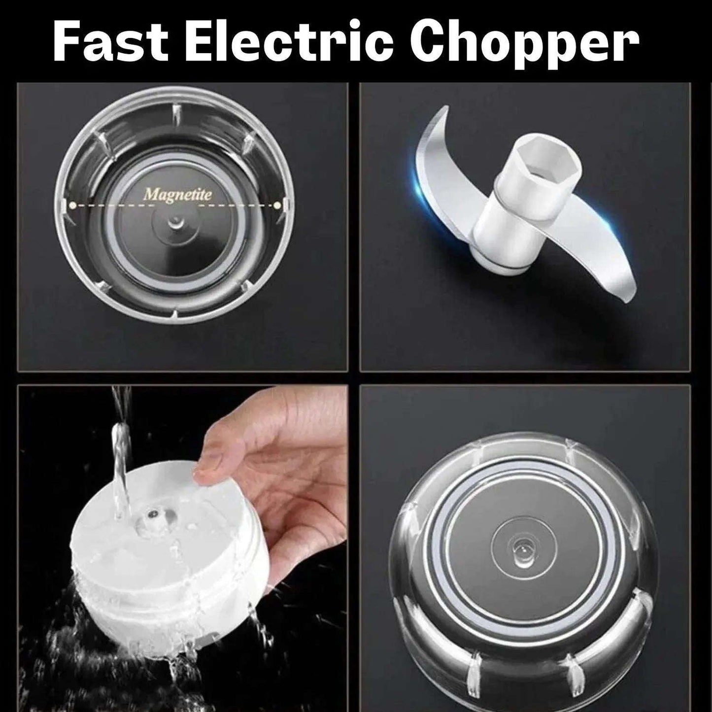 Electric Onion & Garlic Chopper Splashis 300ml-chopper 304-stainless-steel 37w-motor accessible-cooking accident-free-cooking additive-free-cooking apartment-kitchen arthritis-friendly baby-food-chopper baby-food-maker baby-food-processor