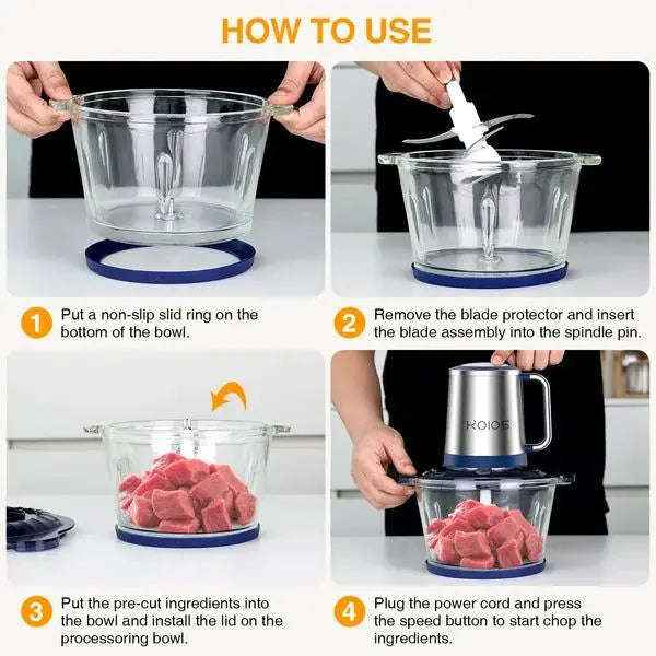 KOIOS™ 300W Electric Food Processor-Kitchen Appliances-Splashis-Splashis
