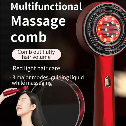 Red Light Therapy Scalp Massager Splashis 2024 hair trends 5W massager ABS PC silicone affordable red light therapy alopecia androgenetic alopecia anti-hair loss bathroom accessories beauty device beauty tech bedtime routine best scalp massager