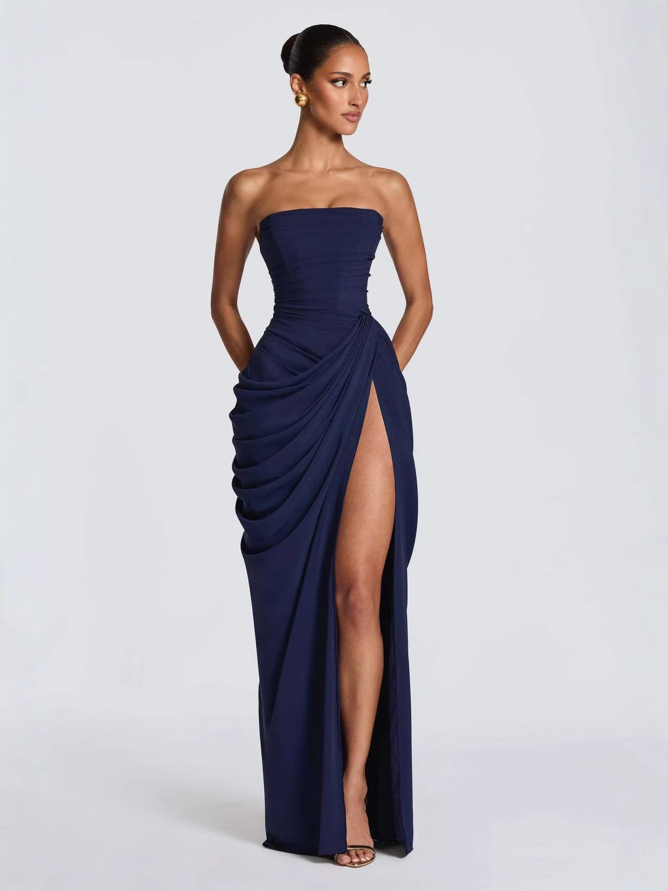 Asymmetrical Off-Shoulder Bodycon Dress - Splashis