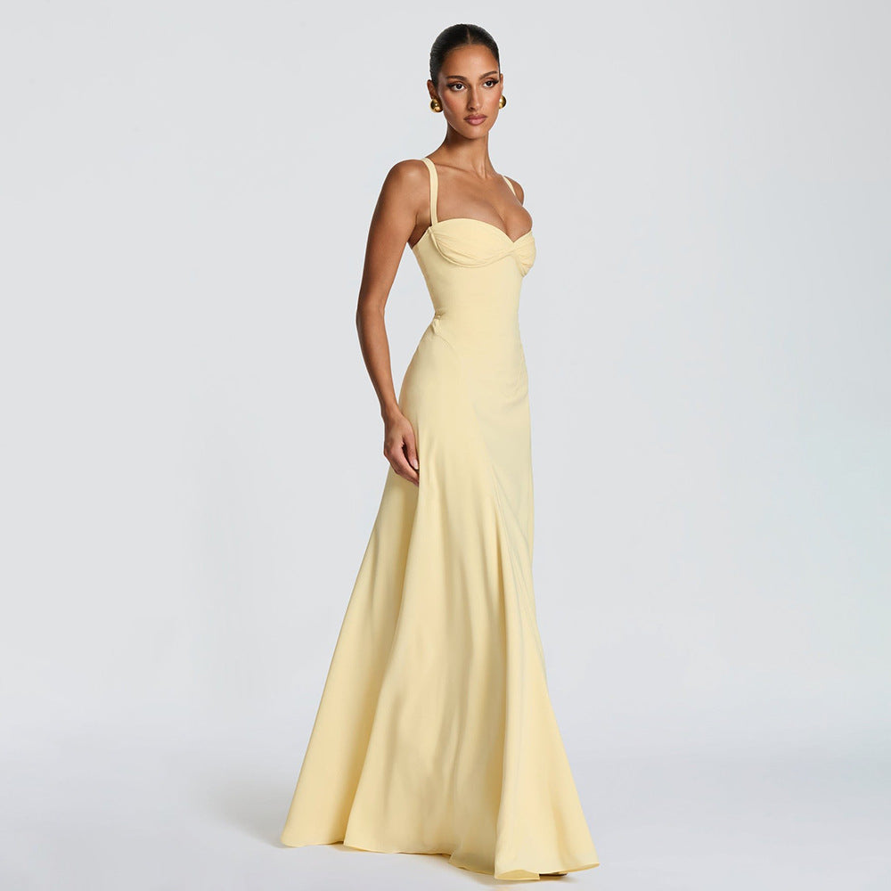 Pleated Off-Shoulder Evening Gown view 5