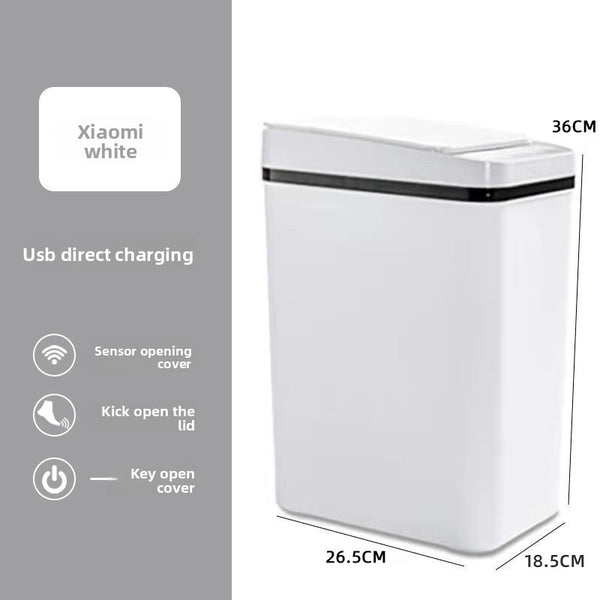 Motion Sensor Smart Trash Can with Foot Pedal