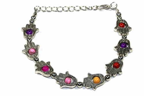 Evil eye red beads bracelet with Hamsa Hand charms providing style and positive energy