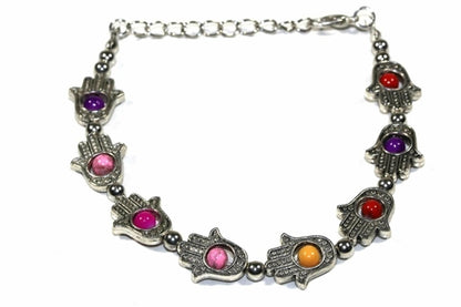 Evil eye red beads bracelet with Hamsa Hand charms providing style and positive energy