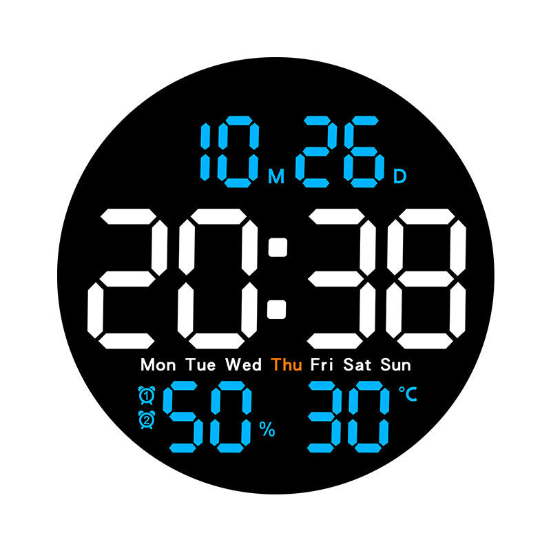 Multi-Function Digital Wall Clock with Temperature Humidity Display view 5