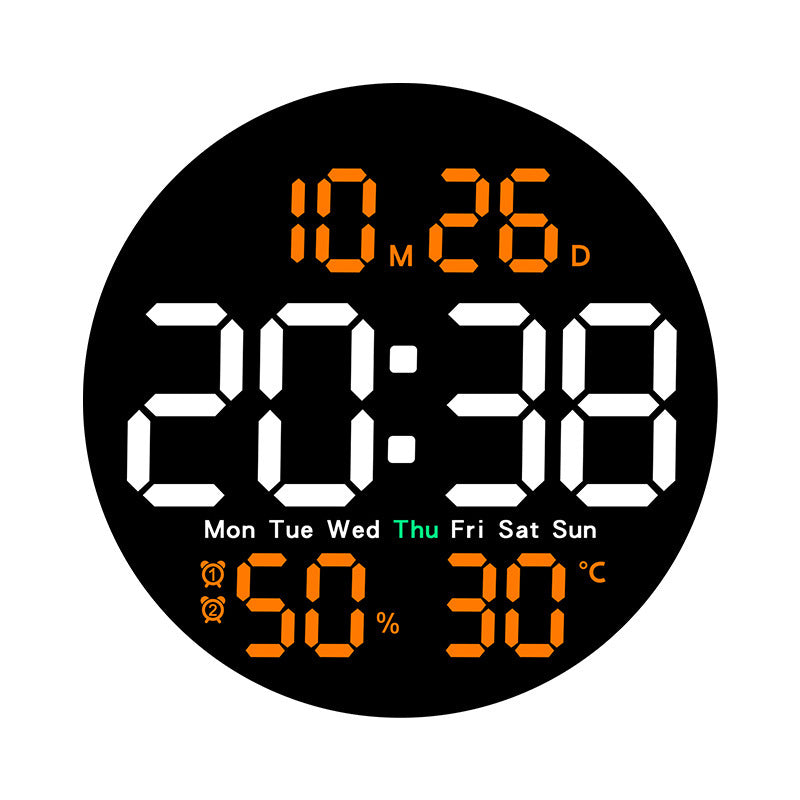 Multi-Function Digital Wall Clock with Temperature Humidity Display view 7