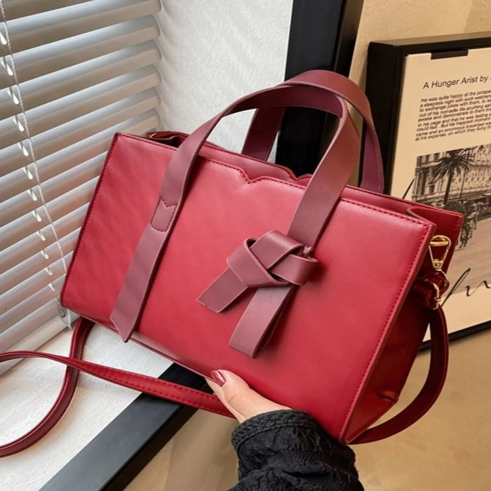 Faux leather tote bag — primary view