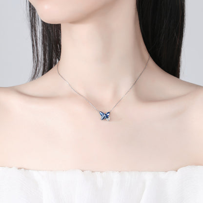 Sapphire Blue Cubic Zirconia Necklace - Splashis