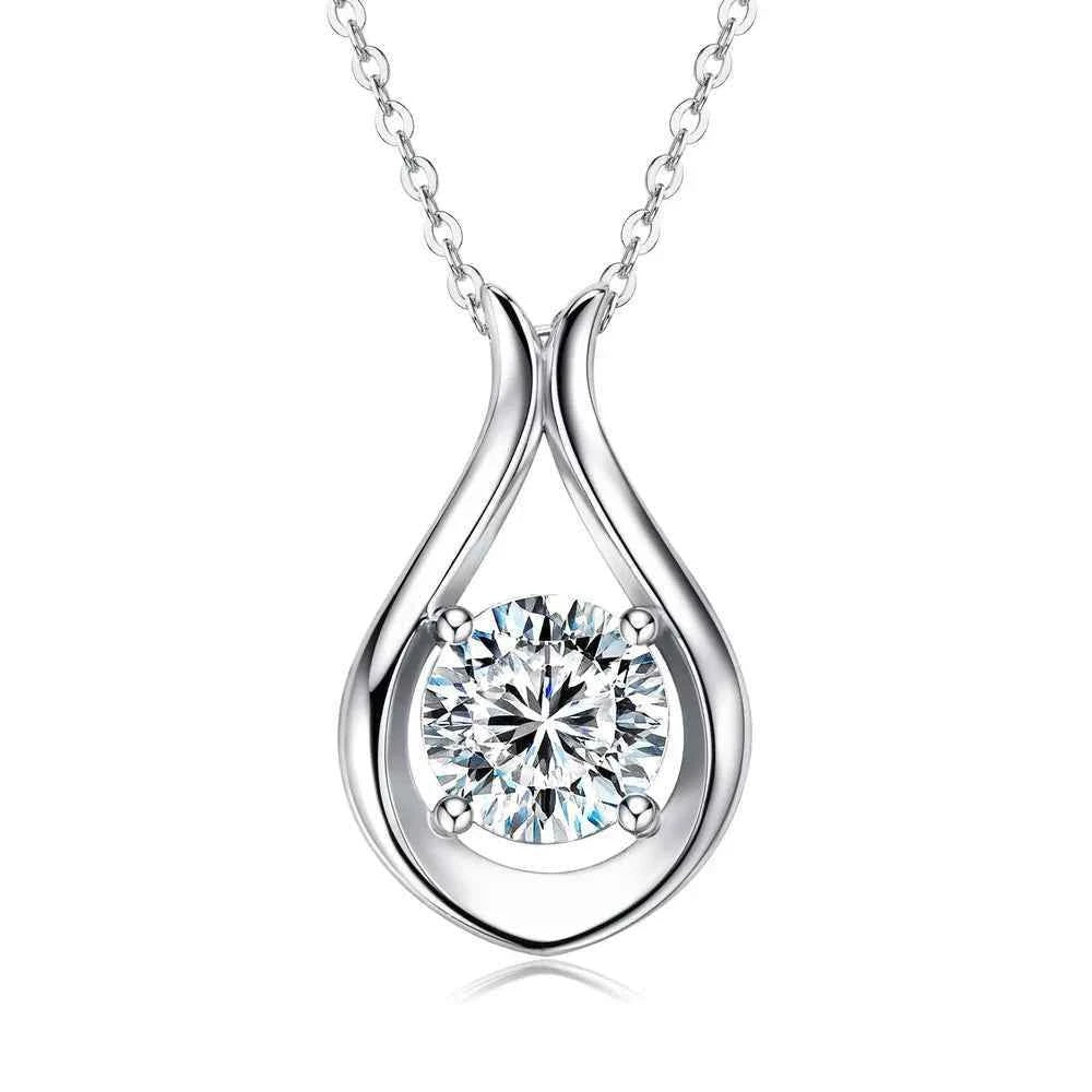 2ct D color moissanite necklace in 925 sterling silver — additional view 6