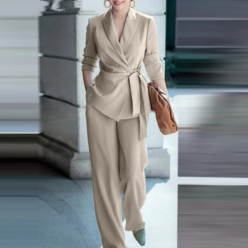 Elegant tie-waist suit set for women — additional view 11