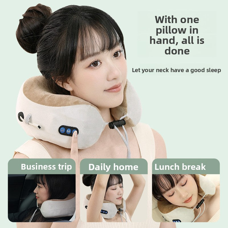 Rechargeable Heating Vibration Massage Pillow Secondary image