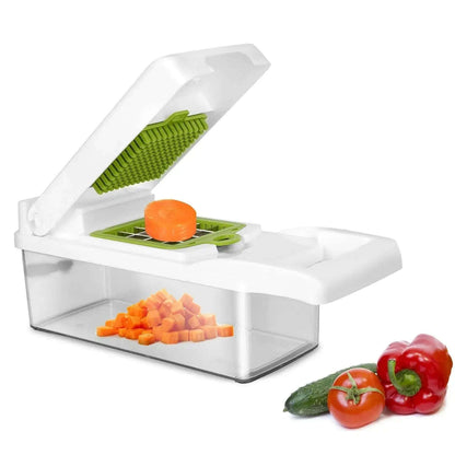 12-In-1 Vegetable Chopper & Slicer Splashis 12-in-1 Vegetable Slicer 12-in-1-chopper adaptive-kitchen-tools adulting-essentials affordable-kitchen all-in-one-chopper apartment-kitchen arthritis-friendly batch-cooking beginner-chef