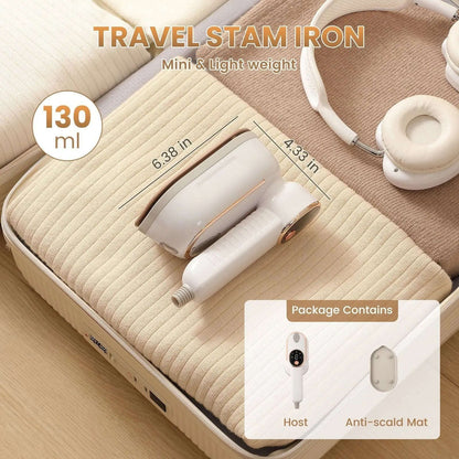 1200W Mini Portable Garment Steamer Splashis 110v 240v 1200 watt steamer 3 temperature settings 30 second heat up 360 degree steamer activewear steamer adjustable temperature airline approved steamer all fabric steamer aluminum boiler