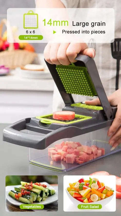 14-In-1 Vegetable Chopper & Slicer Splashis 14-in-1-chopper 420-steel-blades all-in-one-chopper allergen-free-cooking anti-inflammatory-diet-prep antioxidant-foods apartment-kitchen arthritis-friendly baby-food-maker baby-led-weaning