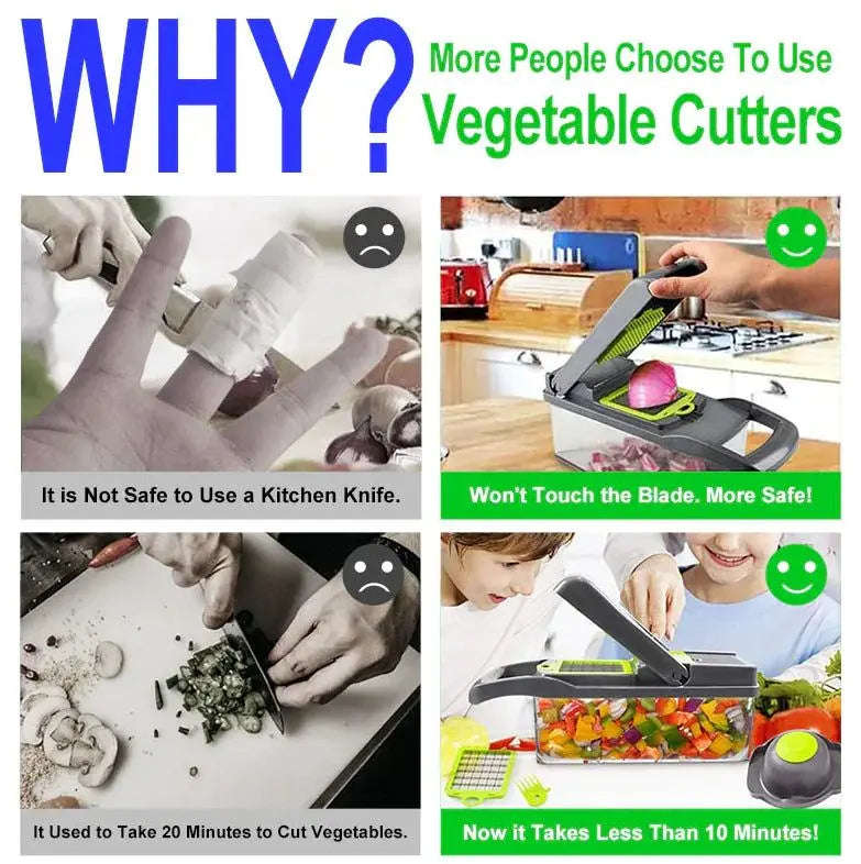 14-In-1 Vegetable Chopper & Slicer Splashis 14-in-1-chopper 420-steel-blades all-in-one-chopper allergen-free-cooking anti-inflammatory-diet-prep antioxidant-foods apartment-kitchen arthritis-friendly baby-food-maker baby-led-weaning