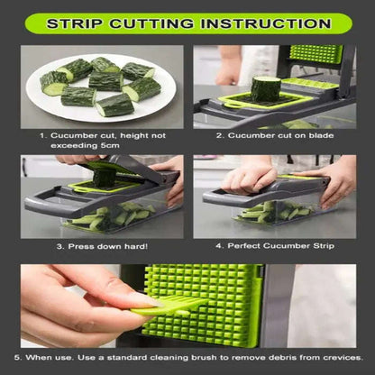 14-In-1 Vegetable Chopper & Slicer Splashis 14-in-1-chopper 420-steel-blades all-in-one-chopper allergen-free-cooking anti-inflammatory-diet-prep antioxidant-foods apartment-kitchen arthritis-friendly baby-food-maker baby-led-weaning
