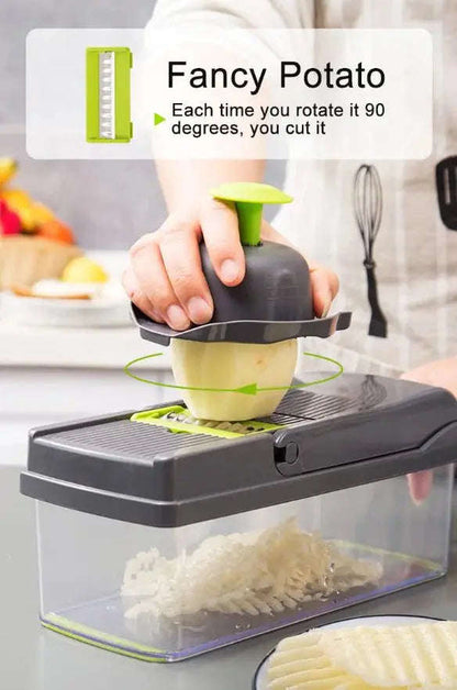 14-In-1 Vegetable Chopper & Slicer Splashis 14-in-1-chopper 420-steel-blades all-in-one-chopper allergen-free-cooking anti-inflammatory-diet-prep antioxidant-foods apartment-kitchen arthritis-friendly baby-food-maker baby-led-weaning