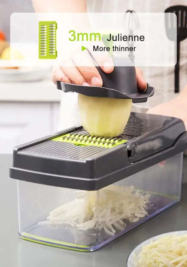 14-In-1 Vegetable Chopper & Slicer Splashis 14-in-1-chopper 420-steel-blades all-in-one-chopper allergen-free-cooking anti-inflammatory-diet-prep antioxidant-foods apartment-kitchen arthritis-friendly baby-food-maker baby-led-weaning