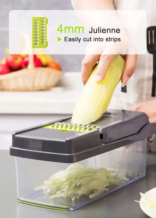 14-In-1 Vegetable Chopper & Slicer Splashis 14-in-1-chopper 420-steel-blades all-in-one-chopper allergen-free-cooking anti-inflammatory-diet-prep antioxidant-foods apartment-kitchen arthritis-friendly baby-food-maker baby-led-weaning