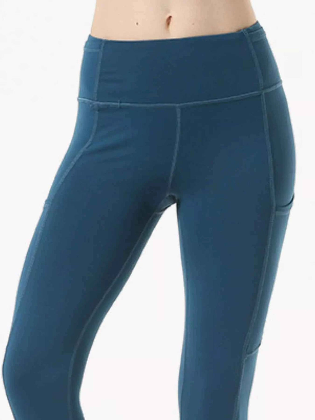 Full Size Plus Size High-Waisted Leggings with Pockets for Active Lifestyle-Bottom-Splashis-Color:Peacock  Blue-Size:3XL-Splashis