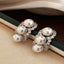 Zircon triple pearl drop earrings in 925 silver — additional view 2
