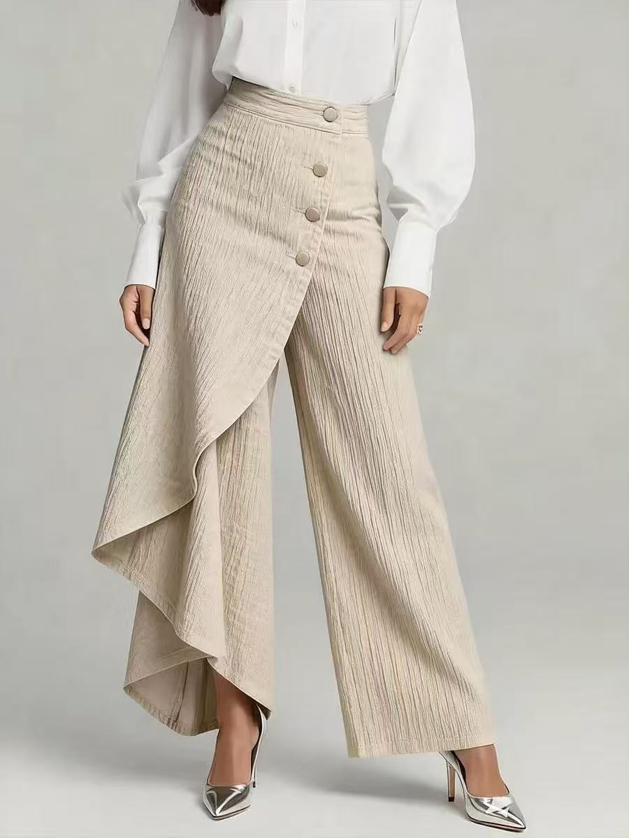 Stylish Wide-Leg Casual Pants - Splashis