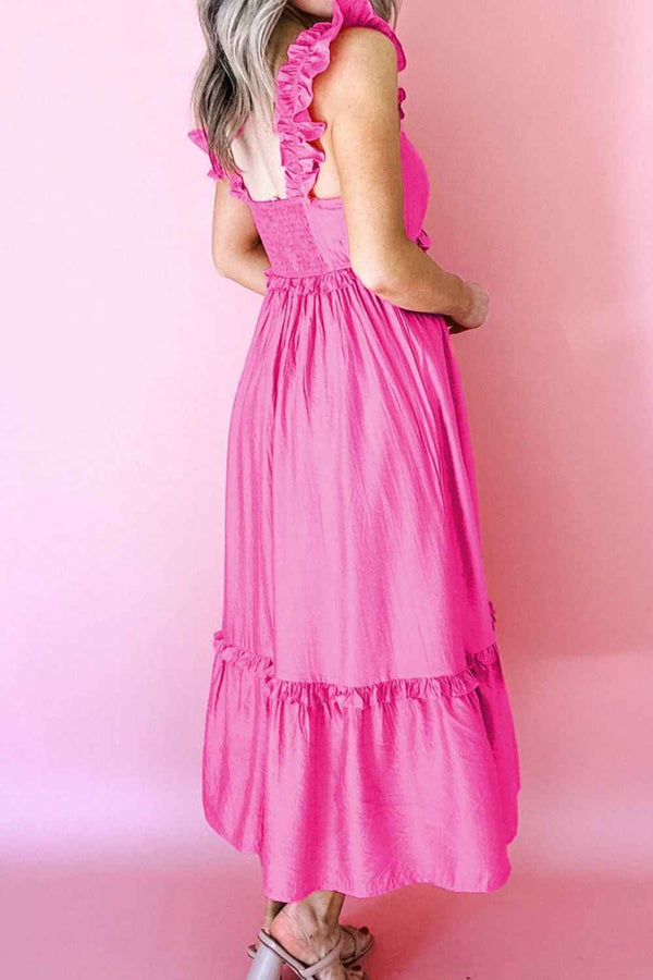 Ruffle trim maxi dress — additional view 2