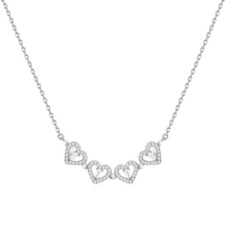 Four-Leaf Clover Heart Necklace - Splashis