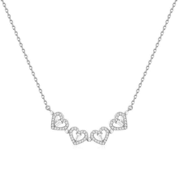 Four-leaf clover and heart necklace — additional view 7