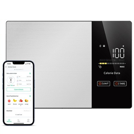 Kitchen scale stainless steel platform detail