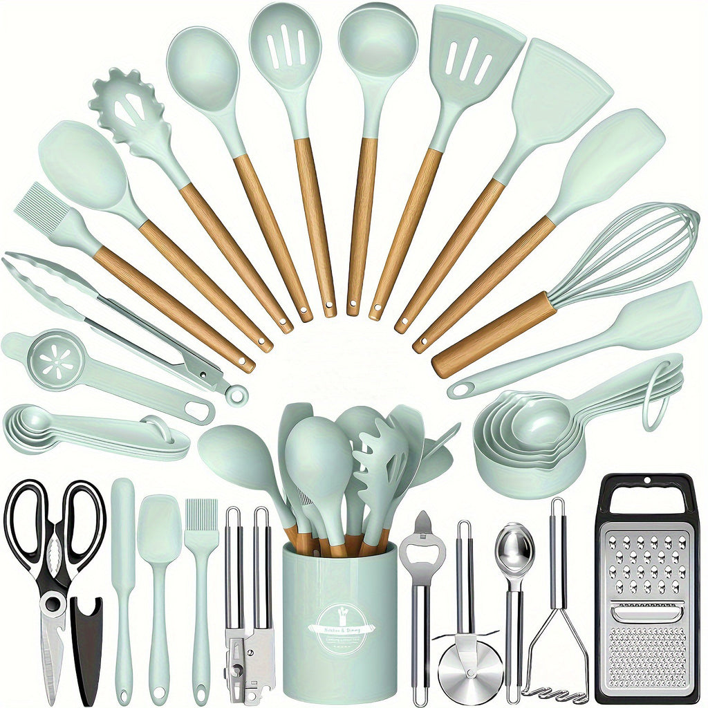 Kitchen tool set tongs detail