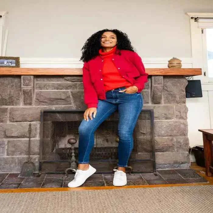 Plus Size Washed Thermal Skinny Jeans Secondary image