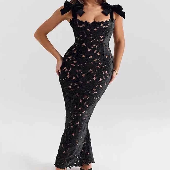 Lace cutout maxi dress — primary view Main image