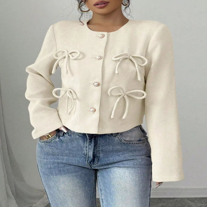 Bow detail cropped jacket — primary view Main image