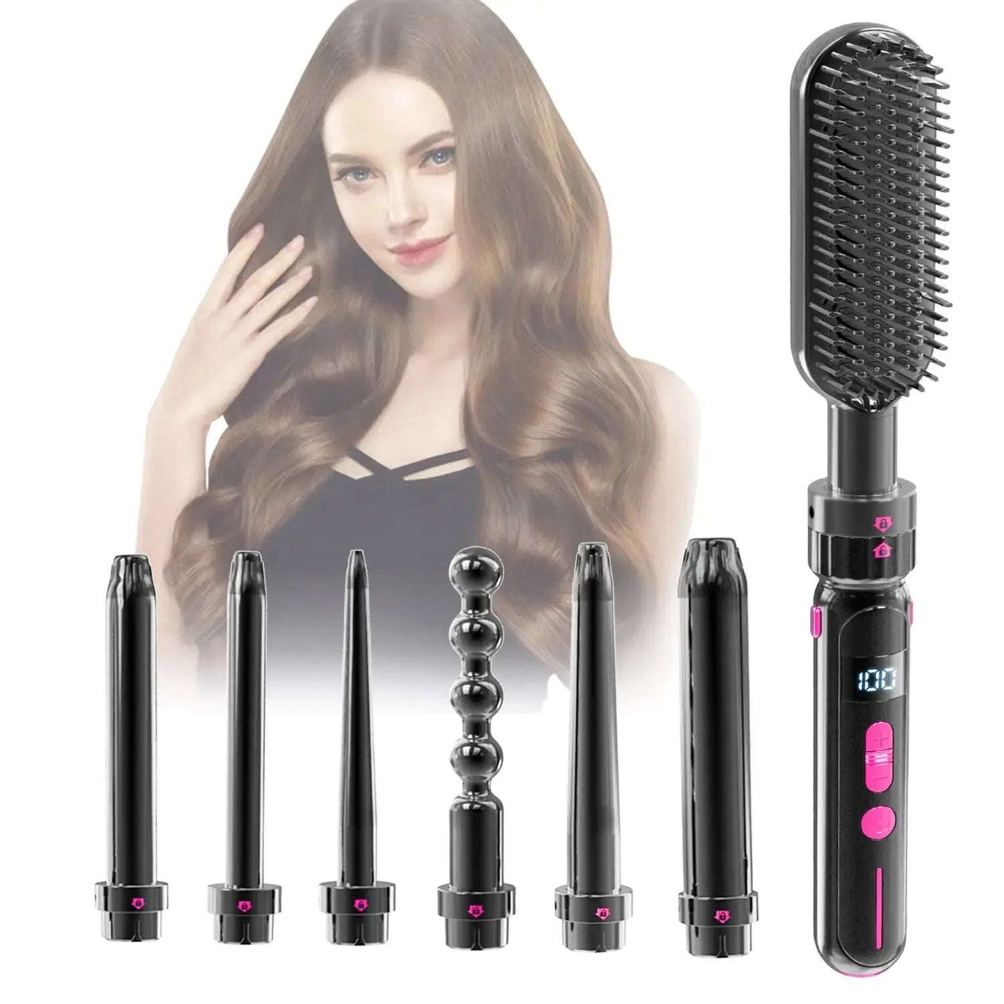 2-in-1 Curling & Straightening Iron Splashis 110-220v styling iron 2 in 1 curling iron and straightener 2 tools in 1 2024 hair trends 21mm curling iron 25mm styling wand 30 second heat up 30 temperature settings 30mm barrel 360 swivel cord