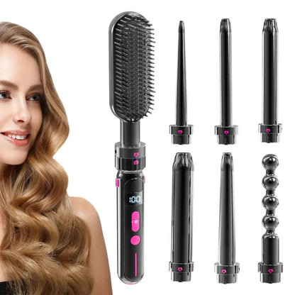 2-in-1 Curling & Straightening Iron Splashis 110-220v styling iron 2 in 1 curling iron and straightener 2 tools in 1 2024 hair trends 21mm curling iron 25mm styling wand 30 second heat up 30 temperature settings 30mm barrel 360 swivel cord