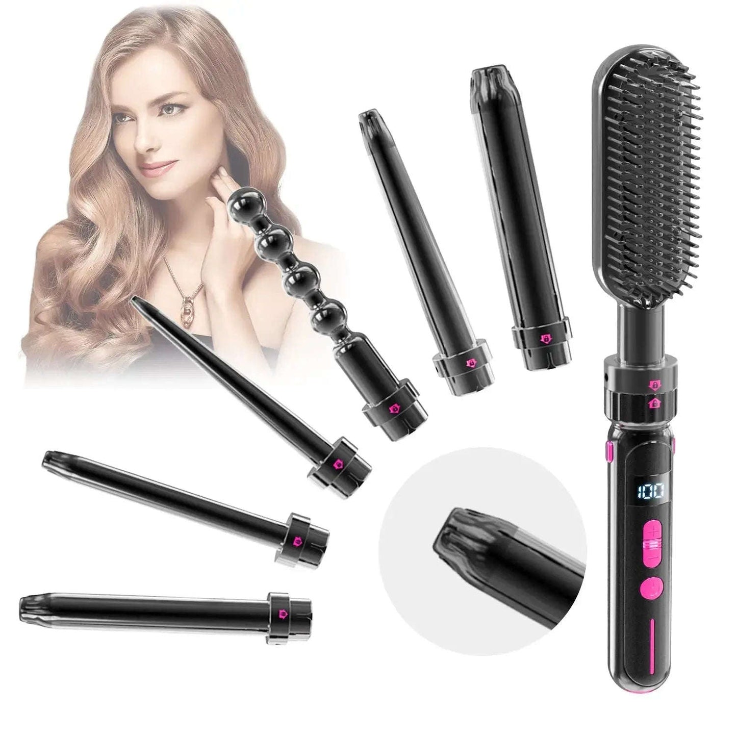 2-in-1 Curling & Straightening Iron Splashis 110-220v styling iron 2 in 1 curling iron and straightener 2 tools in 1 2024 hair trends 21mm curling iron 25mm styling wand 30 second heat up 30 temperature settings 30mm barrel 360 swivel cord