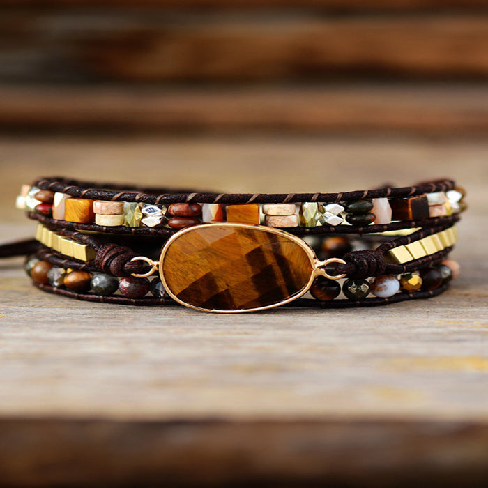 Geometric triple-layer bracelet — primary view Main image