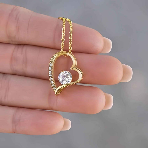 Heart shape zirconia necklace — additional view 7