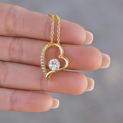 Heart Shape Zirconia Necklace - Splashis