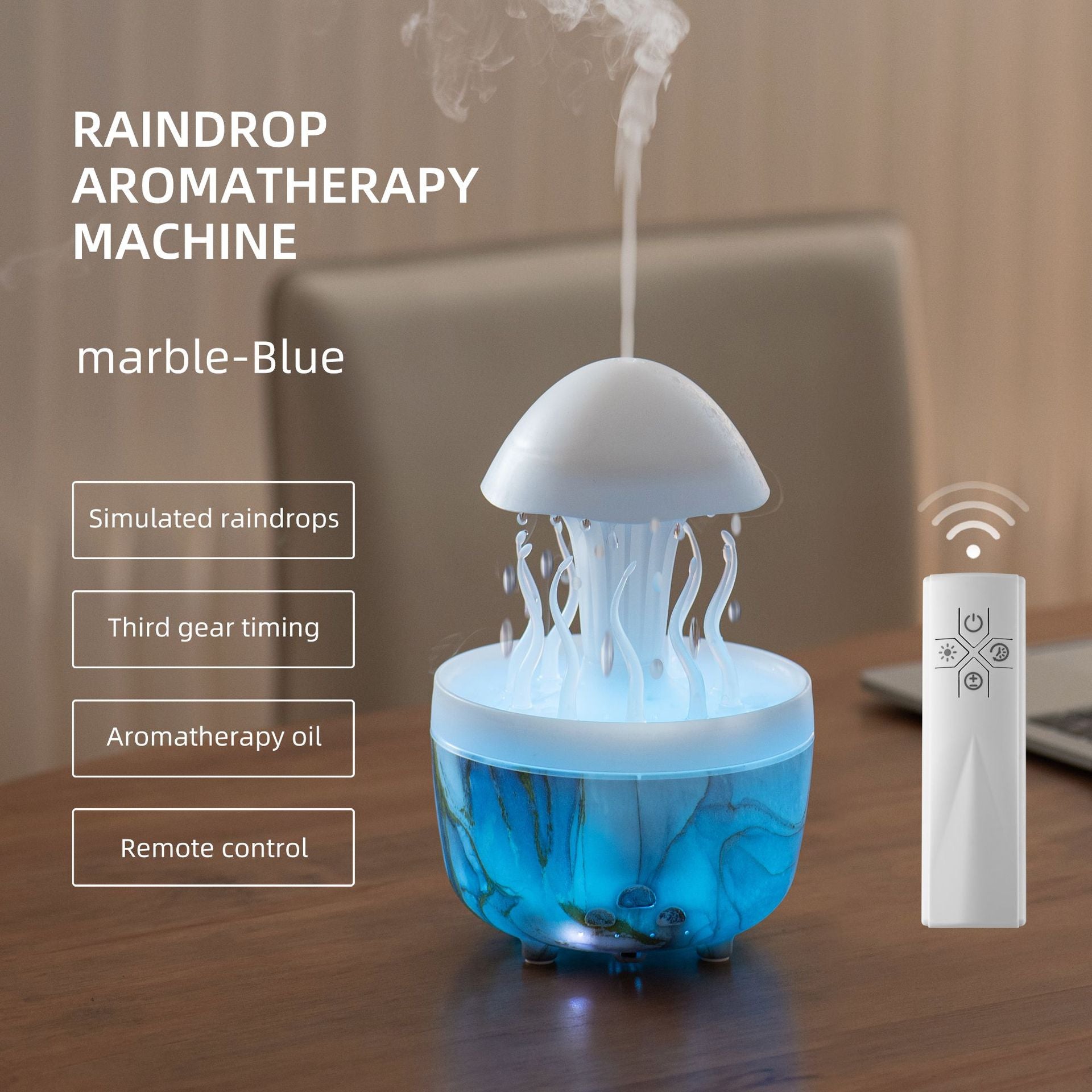 Jellyfish humidifier with rotating mist effect view 22