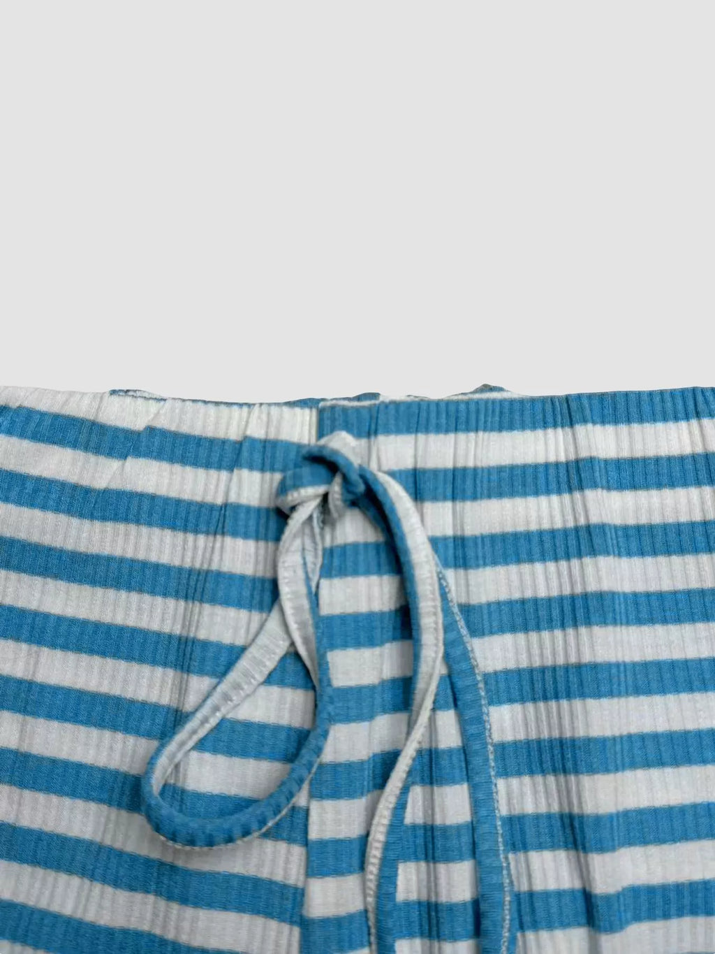 Striped Long Sleeve Crop Top & Wide Leg Pants Set view 5