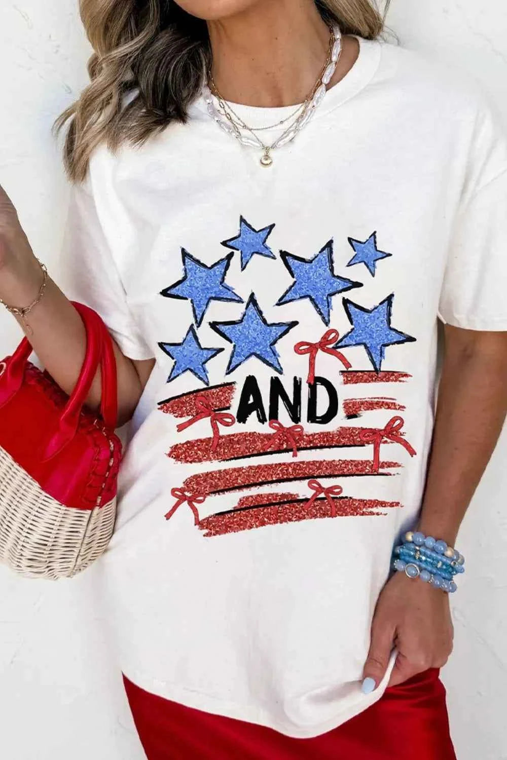 Stylish Americana Graphic T-Shirt Sekundär produktbild