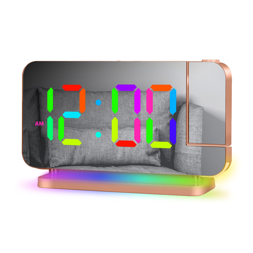RGB LED Projection Alarm Clock with Ambient Lighting view 3