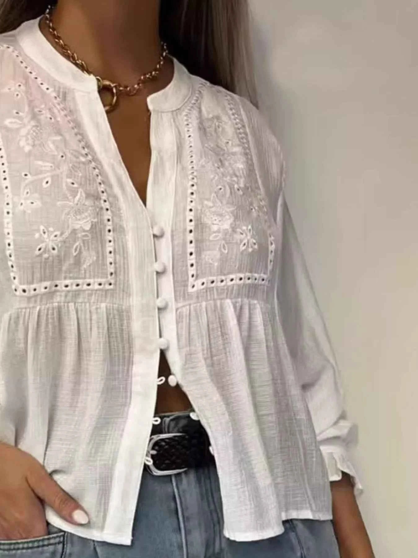Embroidered detail shirt — additional view 2